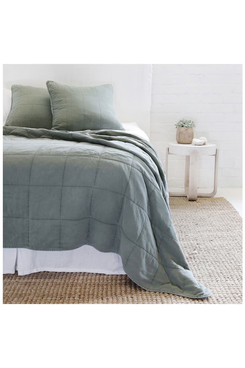 Antwerp Cotton Coverlet, Alternate, color, MOSS