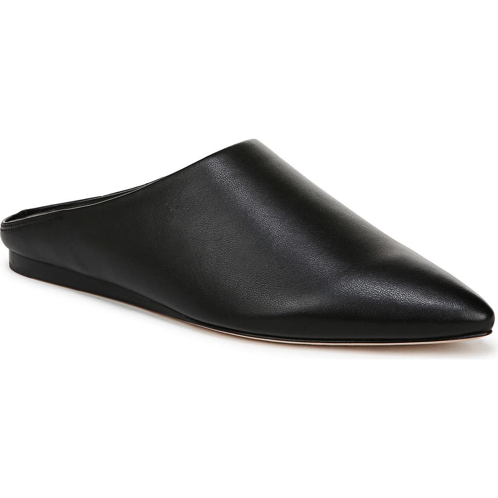 Vince Cay Slip On-b Leather Mule In Black