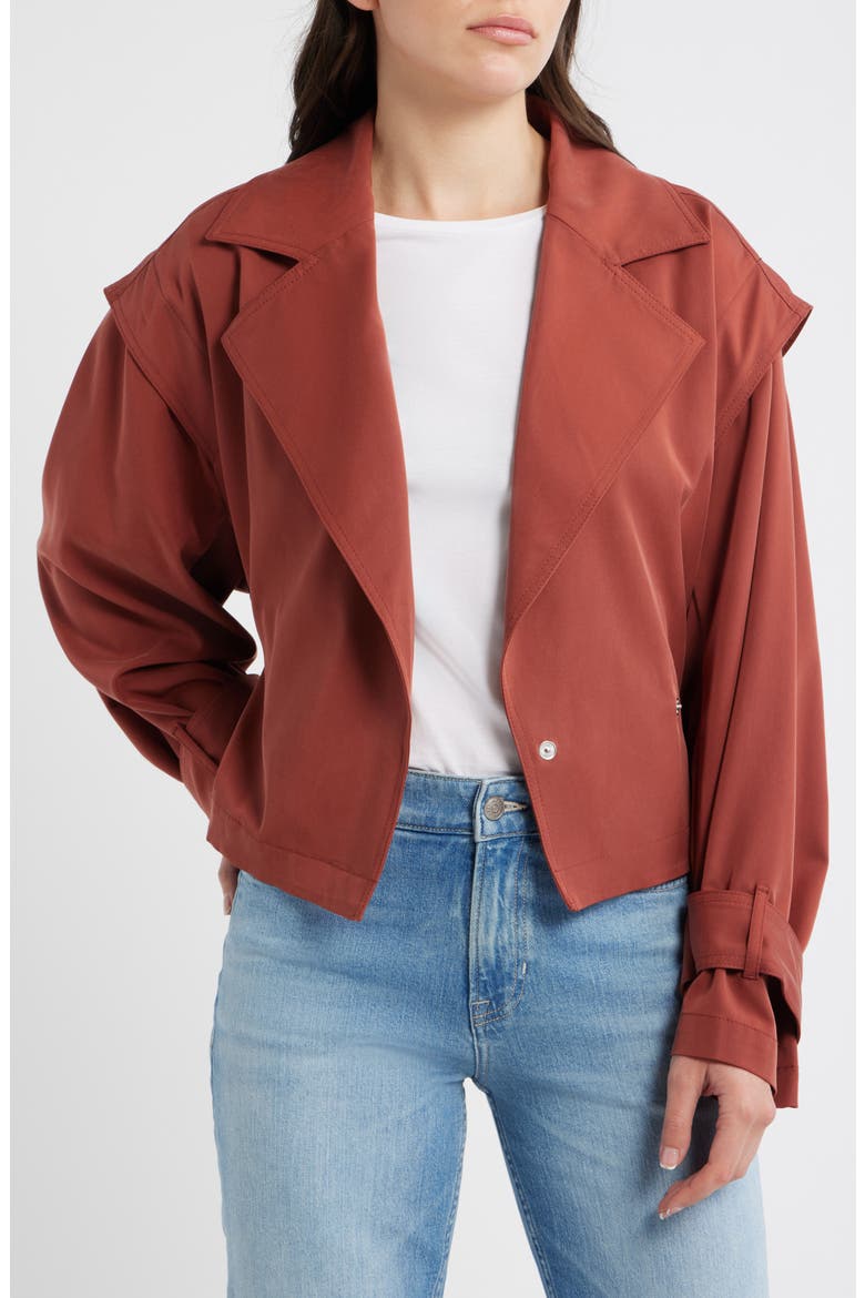 Jophelia Trench Jacket, Alternate, color, HENNA