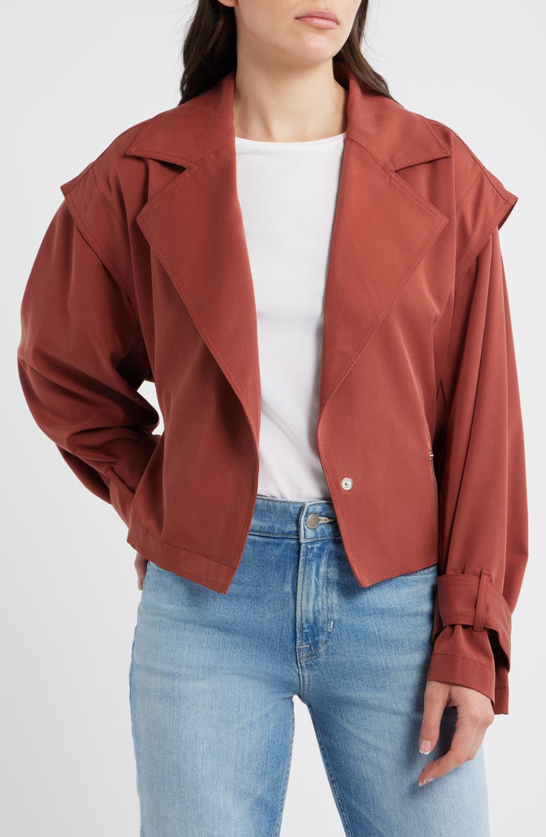 BOSS Orange Jophelia Trench Jacket, Alternate, color, Henna
