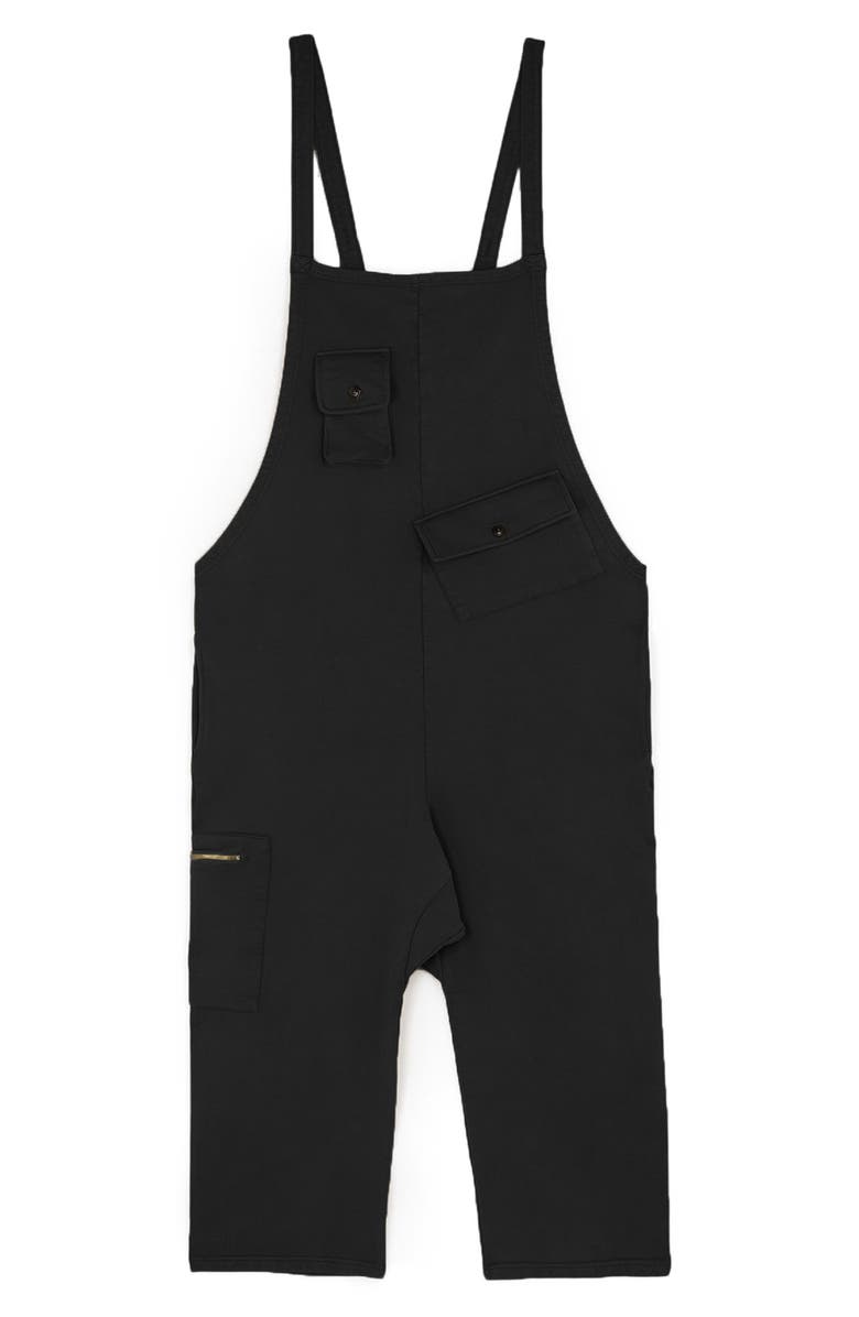 THE RAD BLACK KIDS Tactical Drop Crotch Crop Cotton Overalls, Alternate, color,