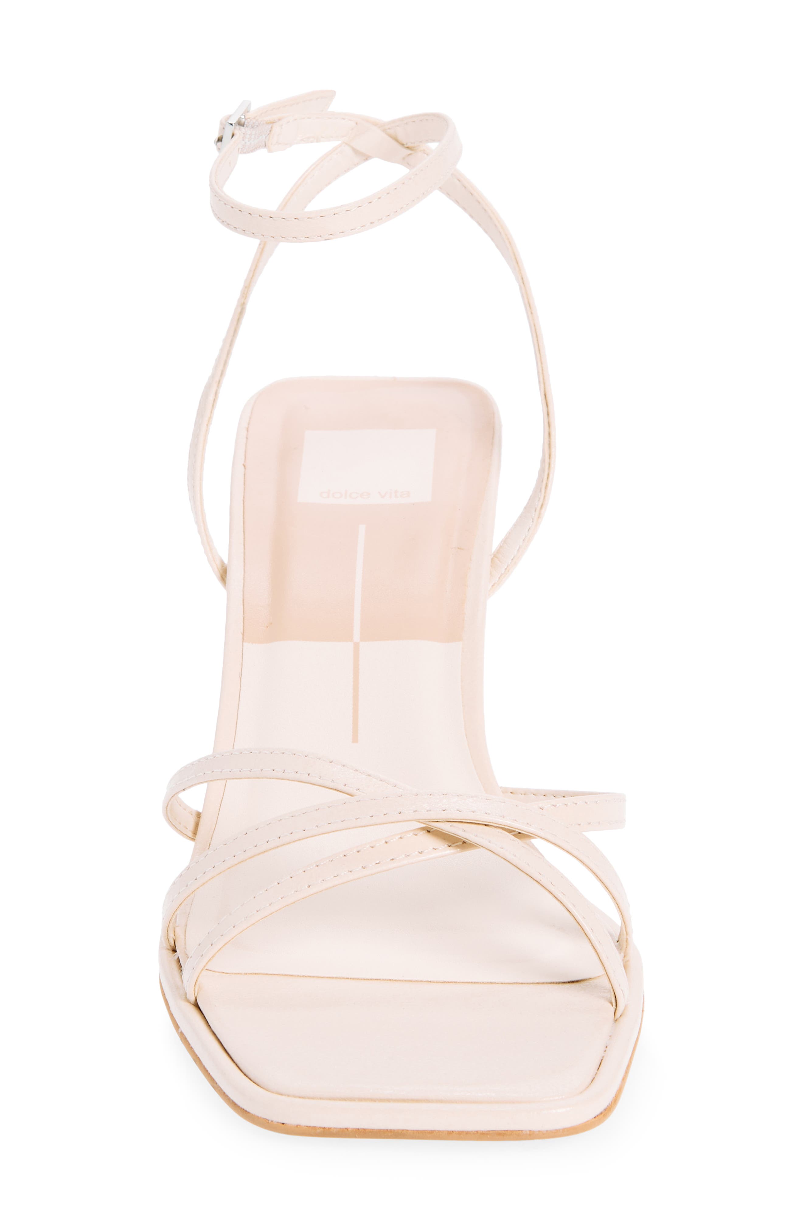 Manji Ankle Strap Sandal, Alternate, color, BONE PATENT LEATHER