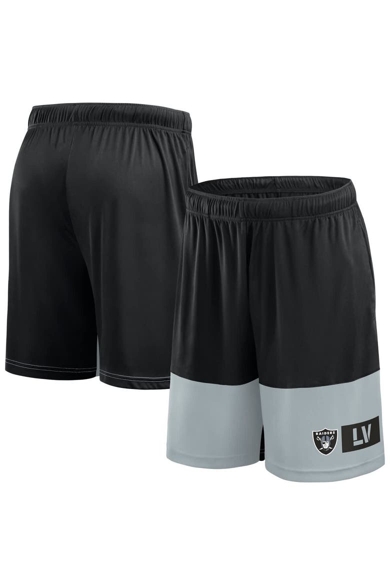 Men's Fanatics Black/Silver Las Vegas Raiders Big & Tall Best of the Best Performance Shorts, Alternate, color, Black
