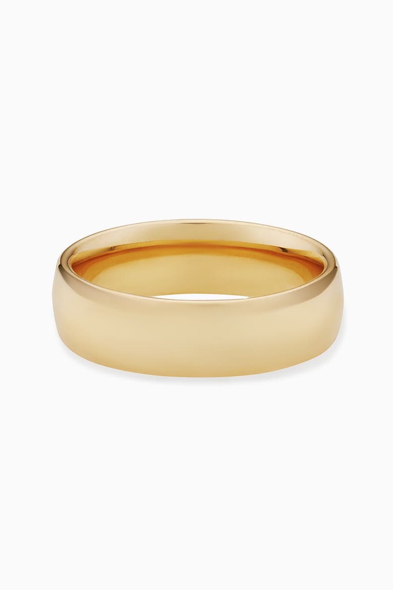 Mens Forever Band Statement Ring in 14K Gold, Alternate, color, Yellow Gold