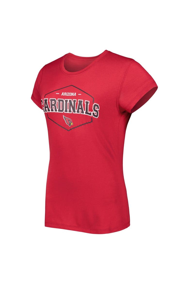Women's Concepts Sport Cardinal/Black Arizona Cardinals Badge T-Shirt & Pants Sleep Set, Alternate, color, Cardinal
