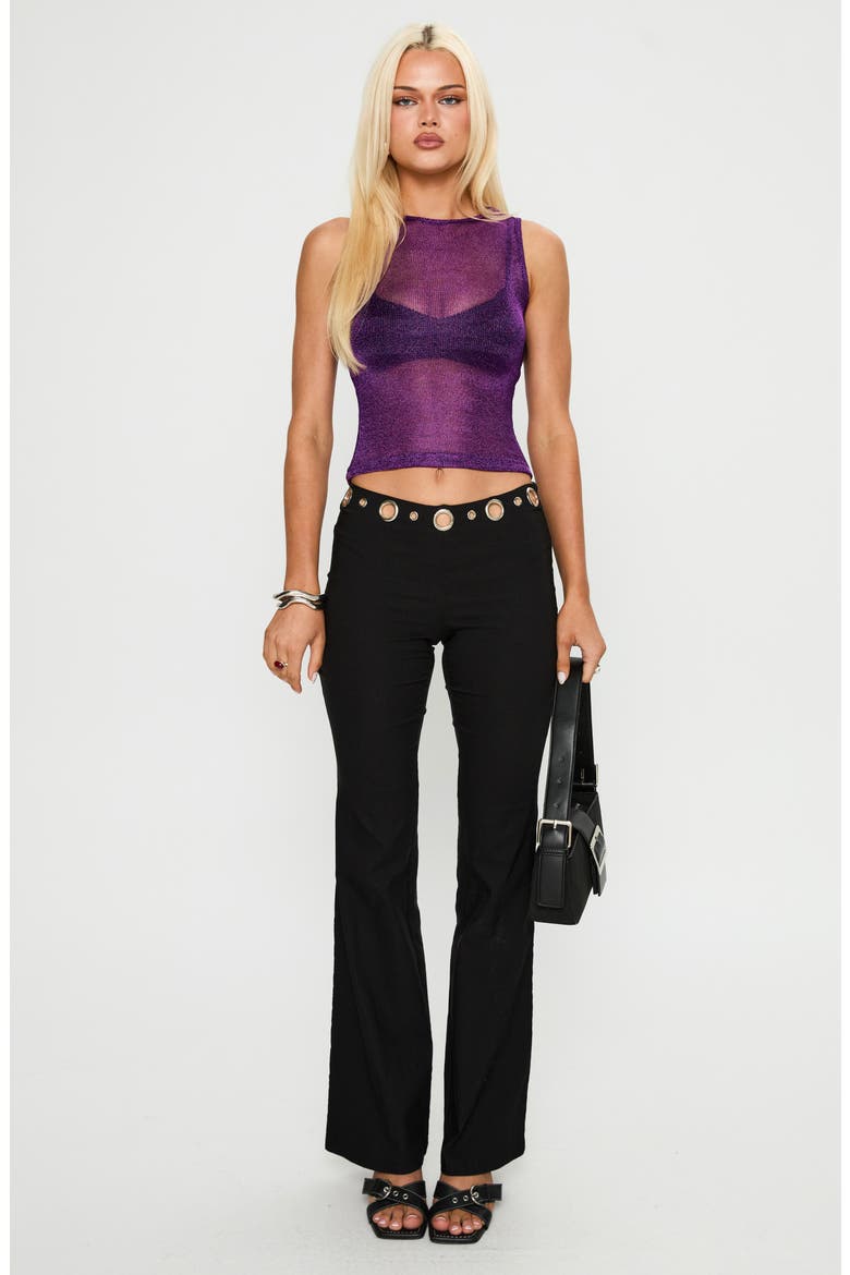 Perfect Mirage Metallic Sheer Mesh Tank, Alternate, color, PLUM