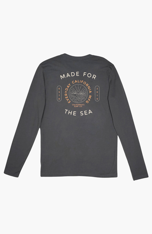 Everyday California Ponto Long Sleeve Tee In Dark Grey