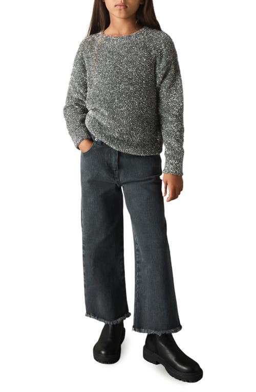 REISS REISS KIDS' THEADORA SR. METALLIC CREWNECK SWEATER