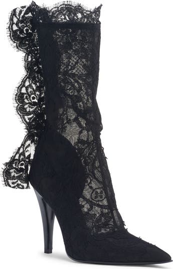 Pointed Toe Lace Boot