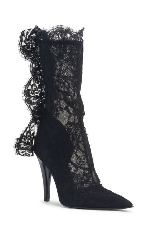 Alexander Mcqueen Mcqueen Pointed Toe Lace Boot In Multi