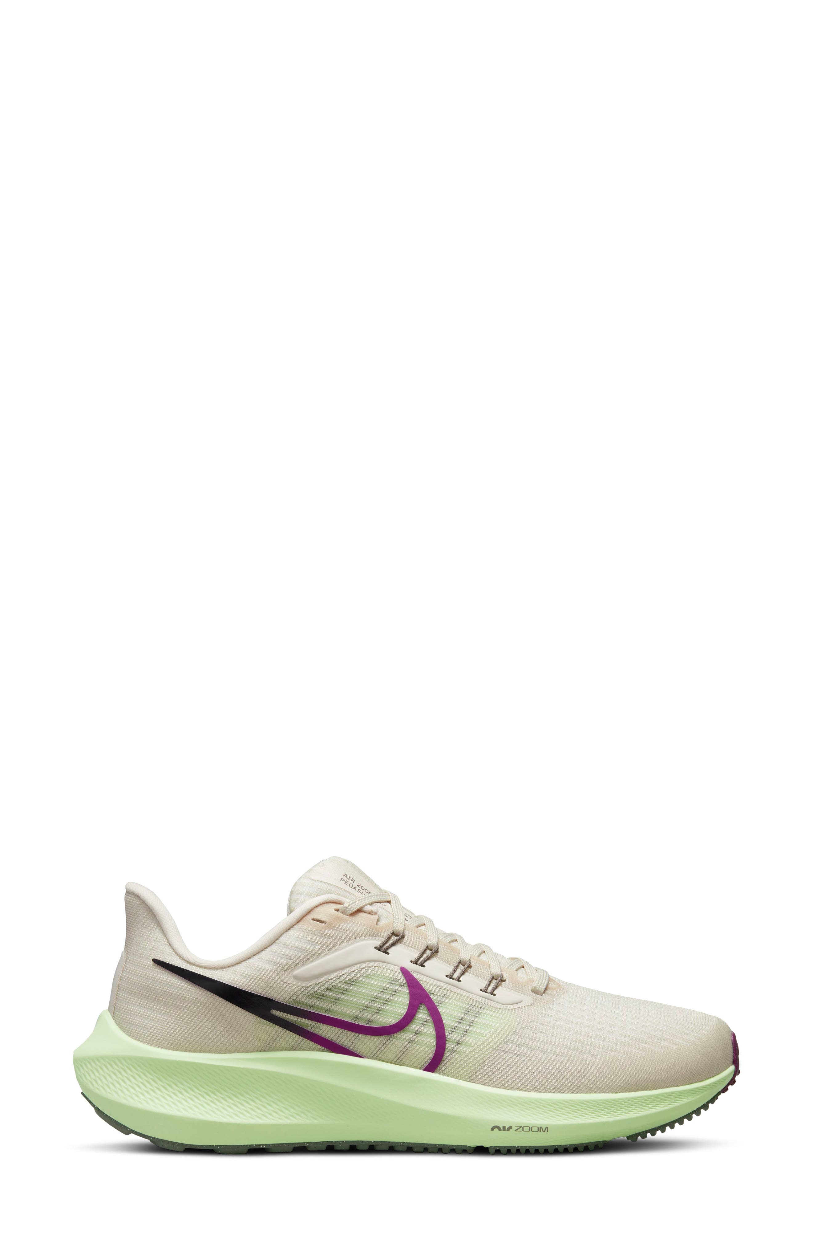 Air Zoom Pegasus 39 Running Shoe, Alternate, color, BROWN/ RED / PLUM/ VOLT