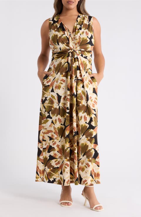 Twist Front Maxi Dress