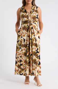 Twist Front Maxi Dress