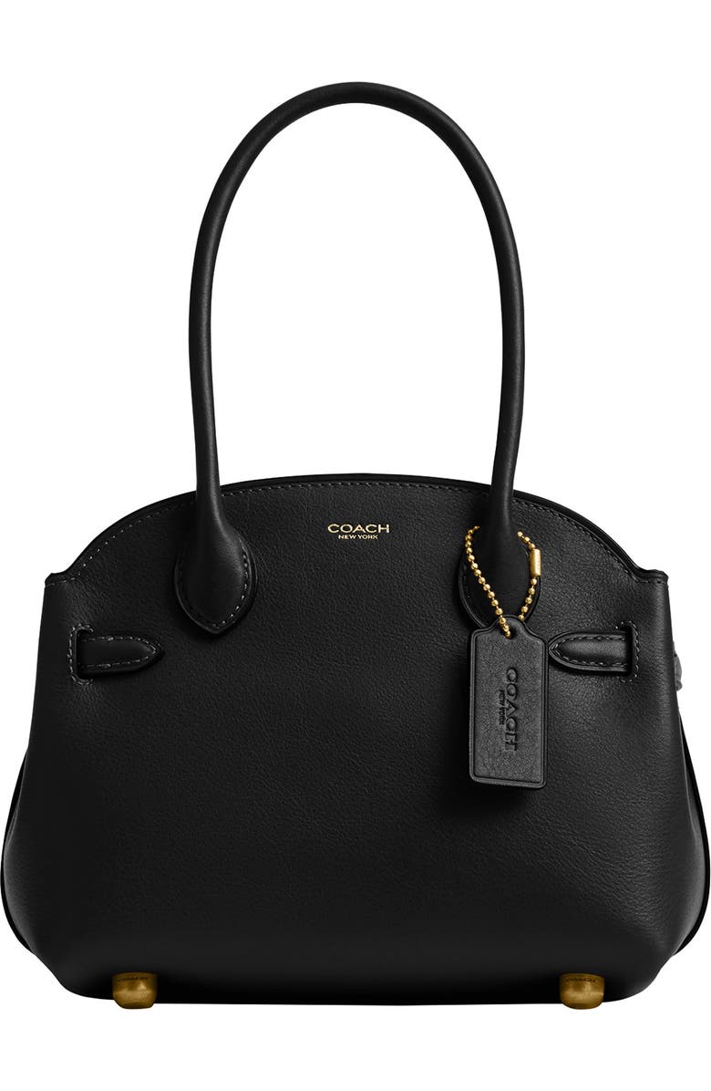 COACH Soft Empire 21 Leather Carryall Bag, Main, color, B4/Black