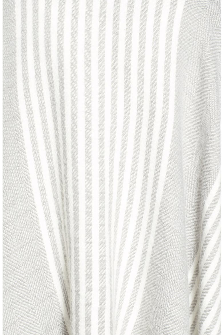 Stripe Ruana, Alternate, color, GREY/ IVORY