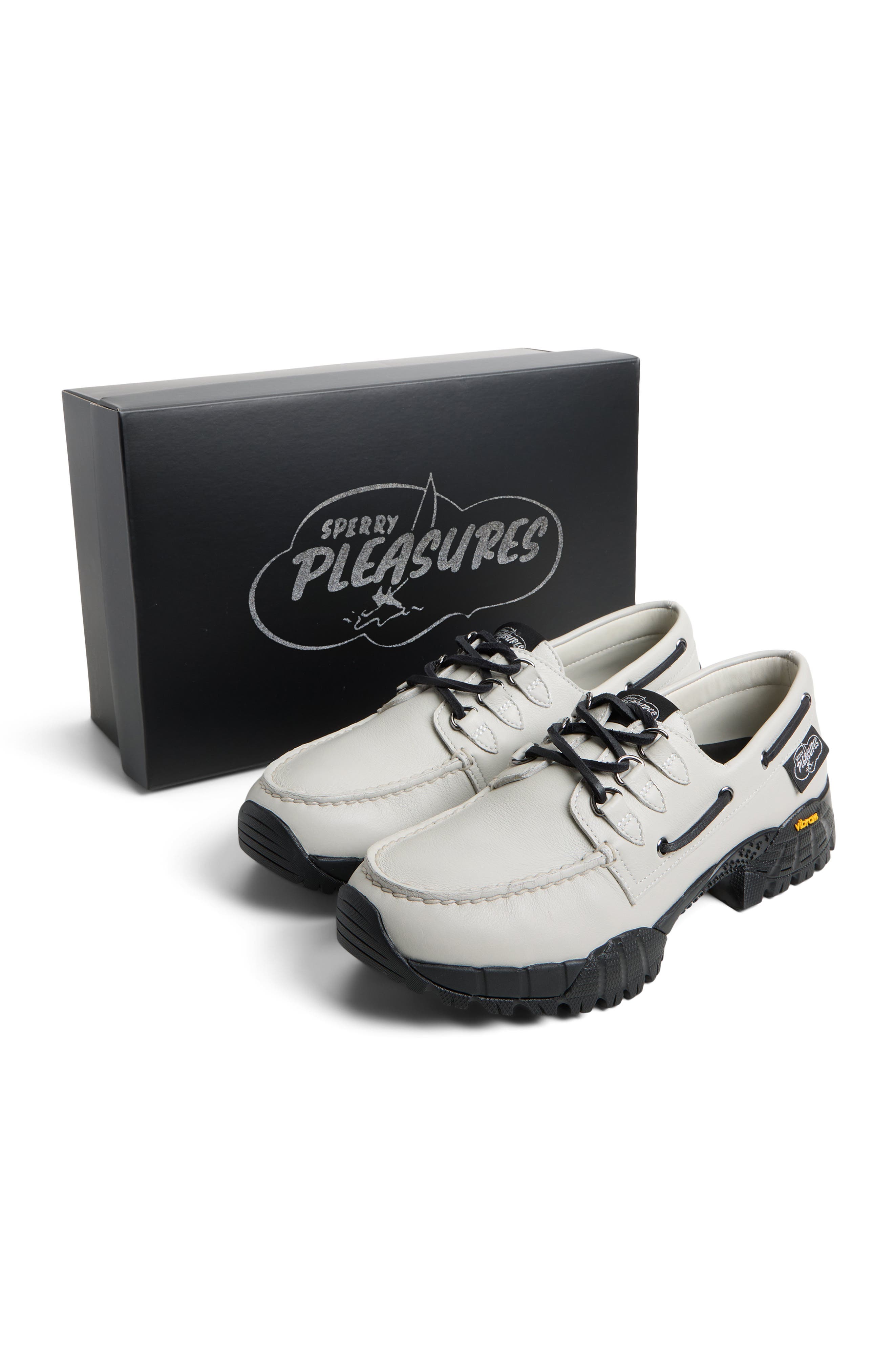 Sperry 3-Eye Vibram Hiker Shoe, Alternate, color, Bone Leather Tumbled