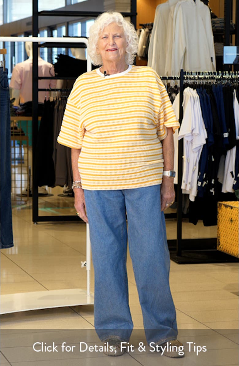 Stripe Oversize Cotton Blend T-Shirt, sales video thumbnail