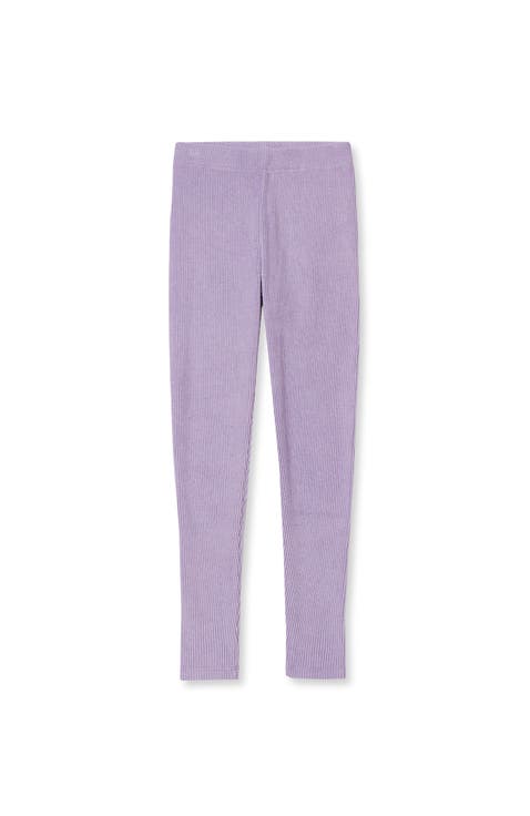 Girls Ribbed Knit Leggings