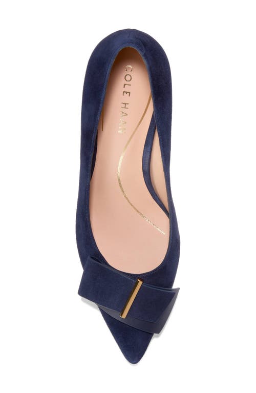 Cole Haan Felicia Bow Pointed Toe Pump In Blue