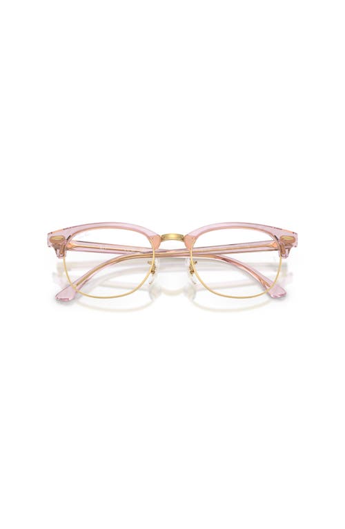 Ray Ban Ray-ban 51mm Square Optical Glasses In Brown