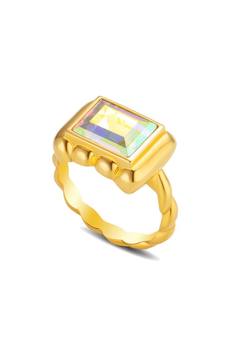 Cocktail Ring, Main, color, GOLD/ IRREDESCENT CENTER CZ