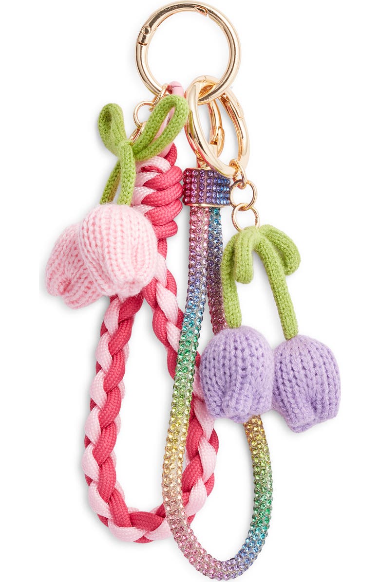 Chelsea28 Tulip Bag Charm, Main, color, Purple Multi- Gold