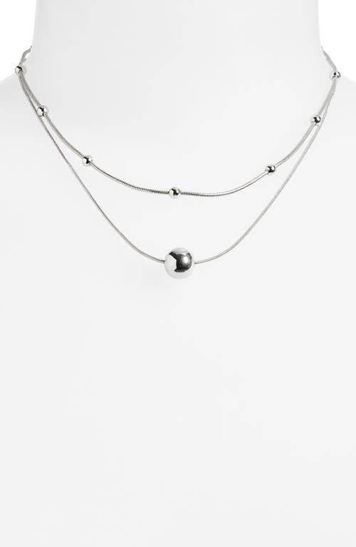 Nordstrom Rack Demi-fine 2-pack Chain Necklaces In Silver