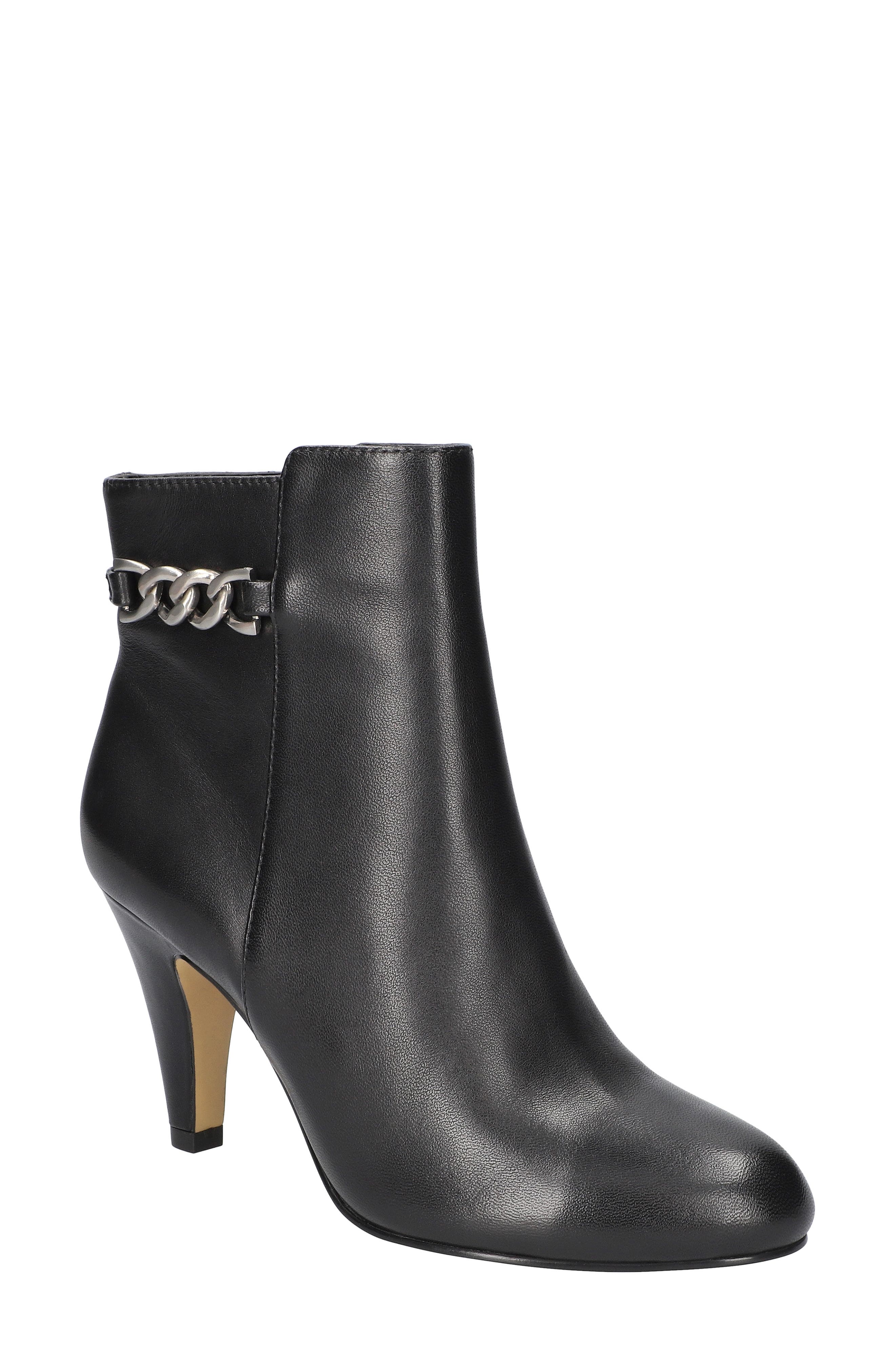 Agnes Bootie, Main, color, BLACK LEATHER