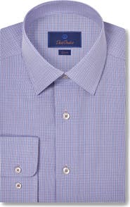 David Donahue Slim Fit Micropoplin Dress Shirt