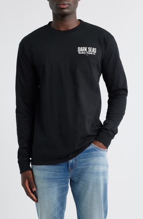 DARK SEAS Nite Flyer Long Sleeve Graphic T-Shirt in Black 