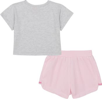Logo T-Shirt & Velour Shorts Set