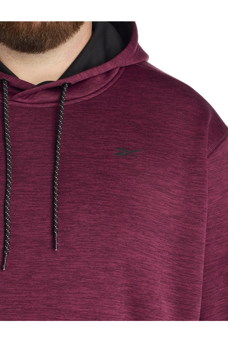 Big & Tall Performance Fleece Pullover Hoodie, Alternate, color, BLACK CHERRY HEATHER