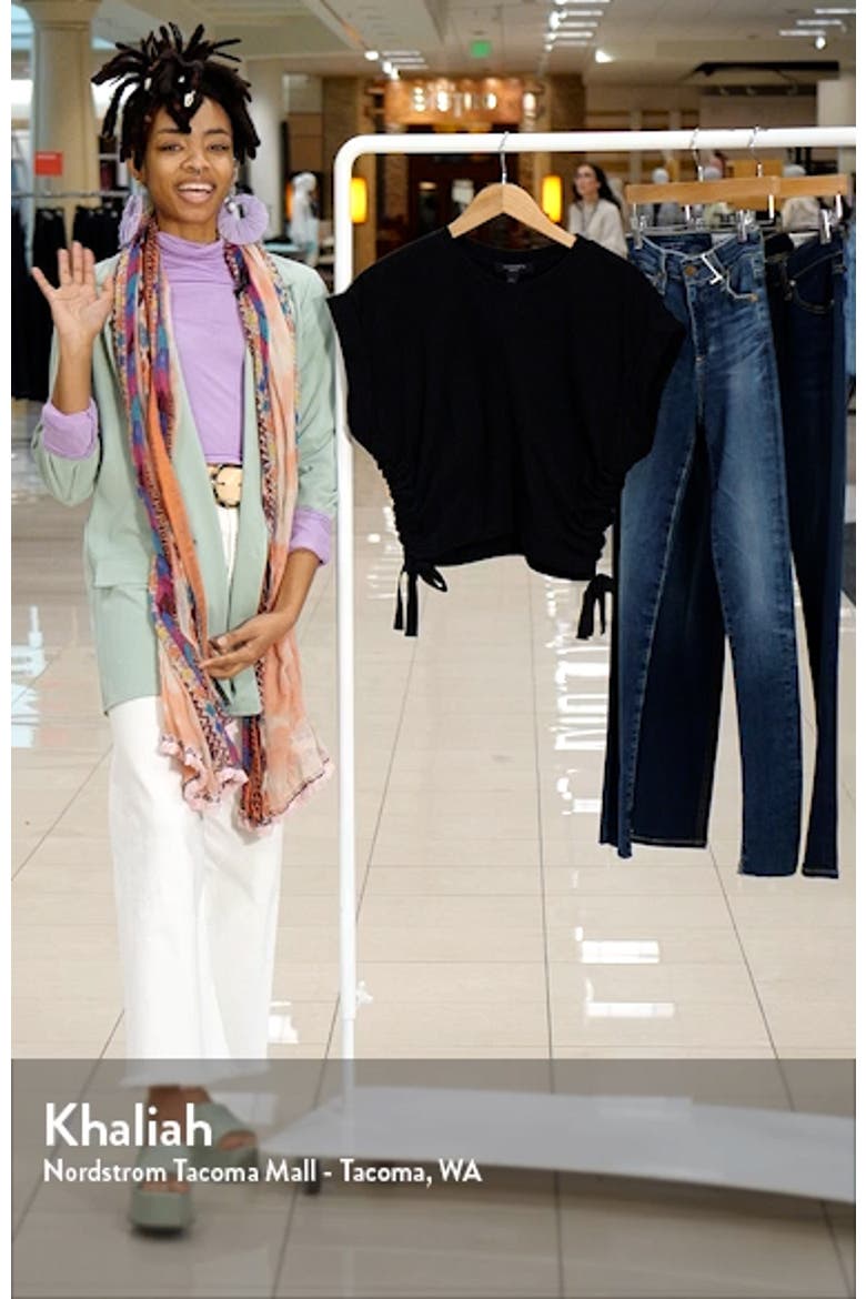 Mira Side Ruched Cotton Crop Top video