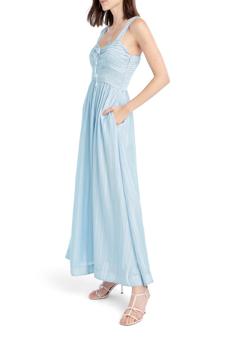 The Pretty Pintuck Sleeveless Maxi Dress, Alternate, color, SKY BLUE