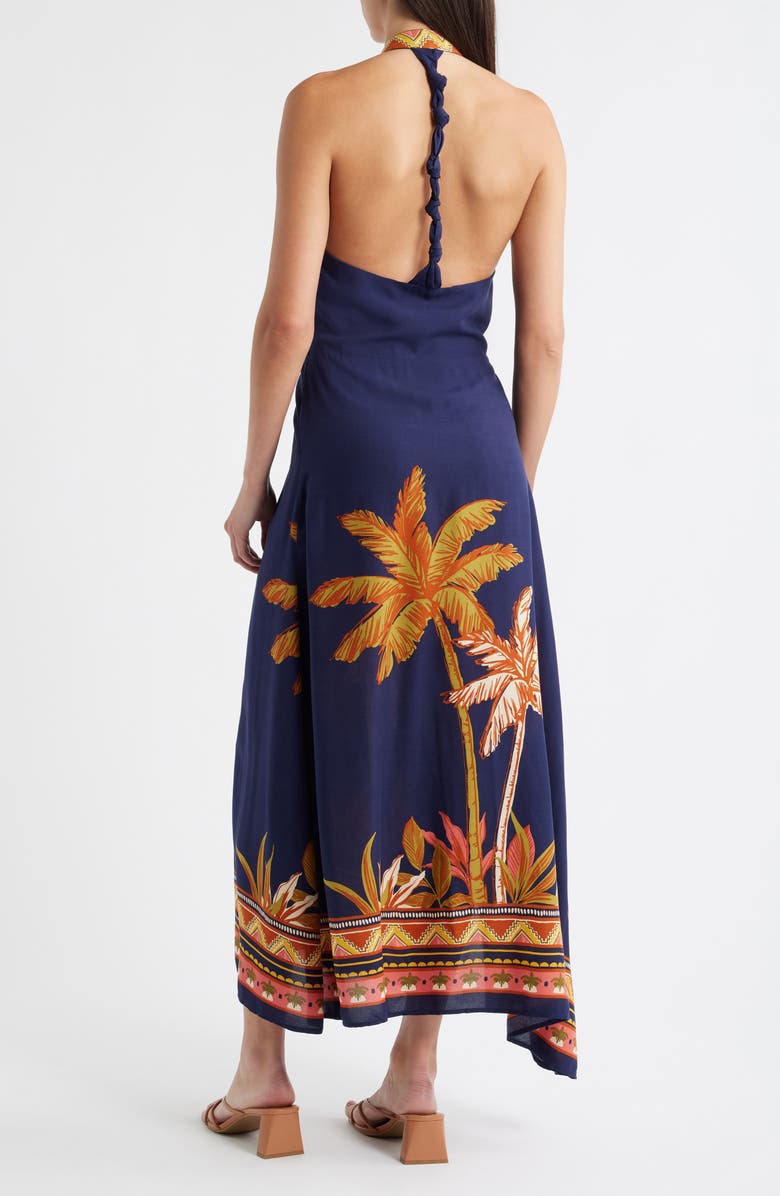 Halogen<sup>®</sup> Knotted Tie Bar Maxi Dress, Alternate, color, Classic Navy