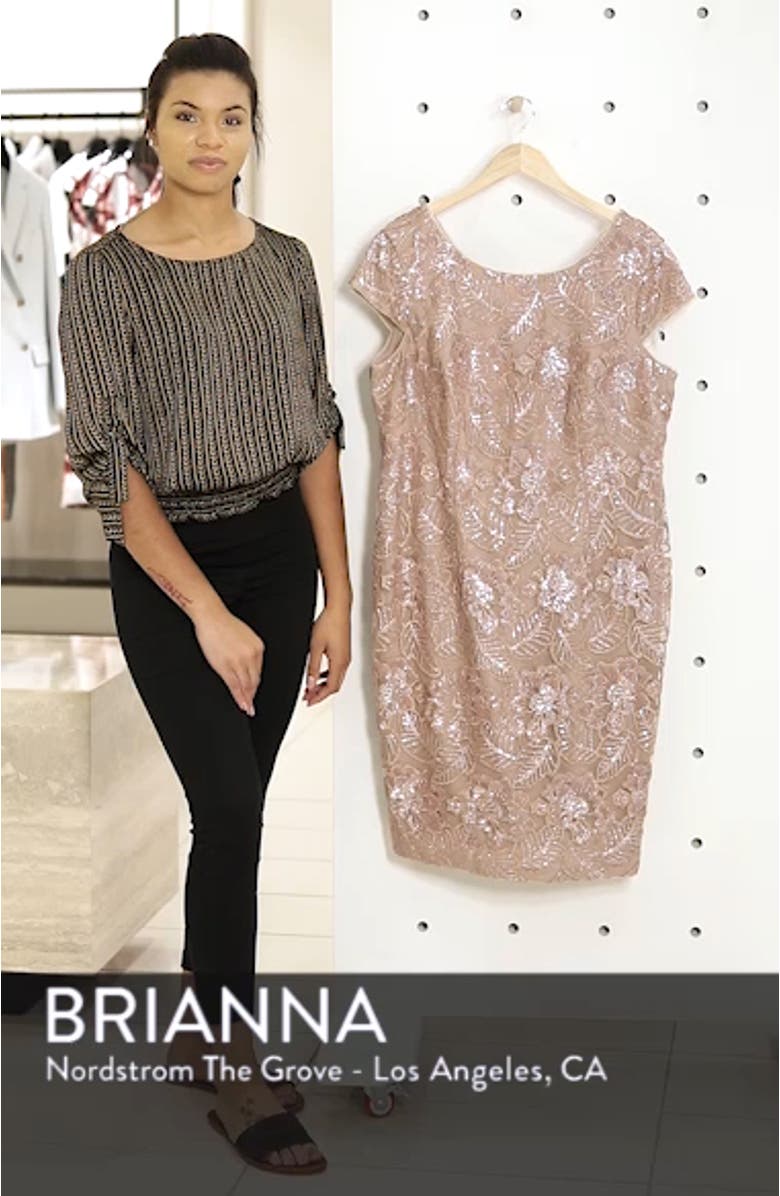 Sequin Lace Cocktail Dress, sales video thumbnail