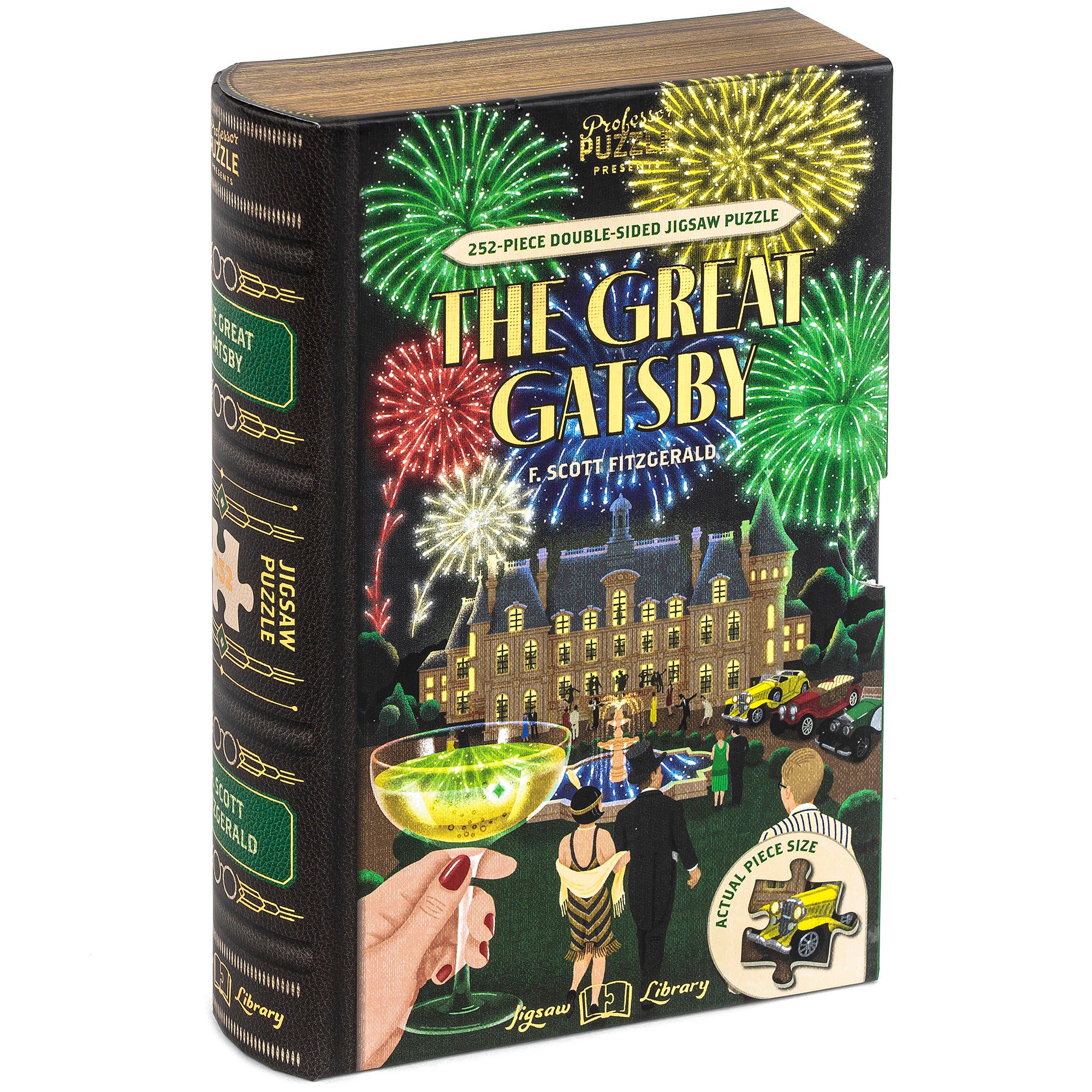 Professor Puzzle Jigsaw Library The Great Gatsby, 252 Piece Puzzle in Multicolored 