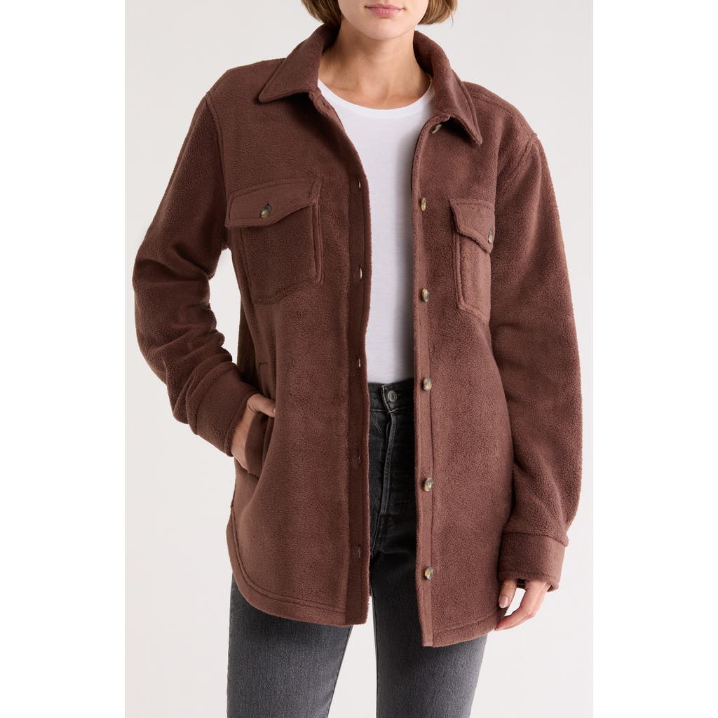 Thread & Supply Polar Fleece Shacket In Multi