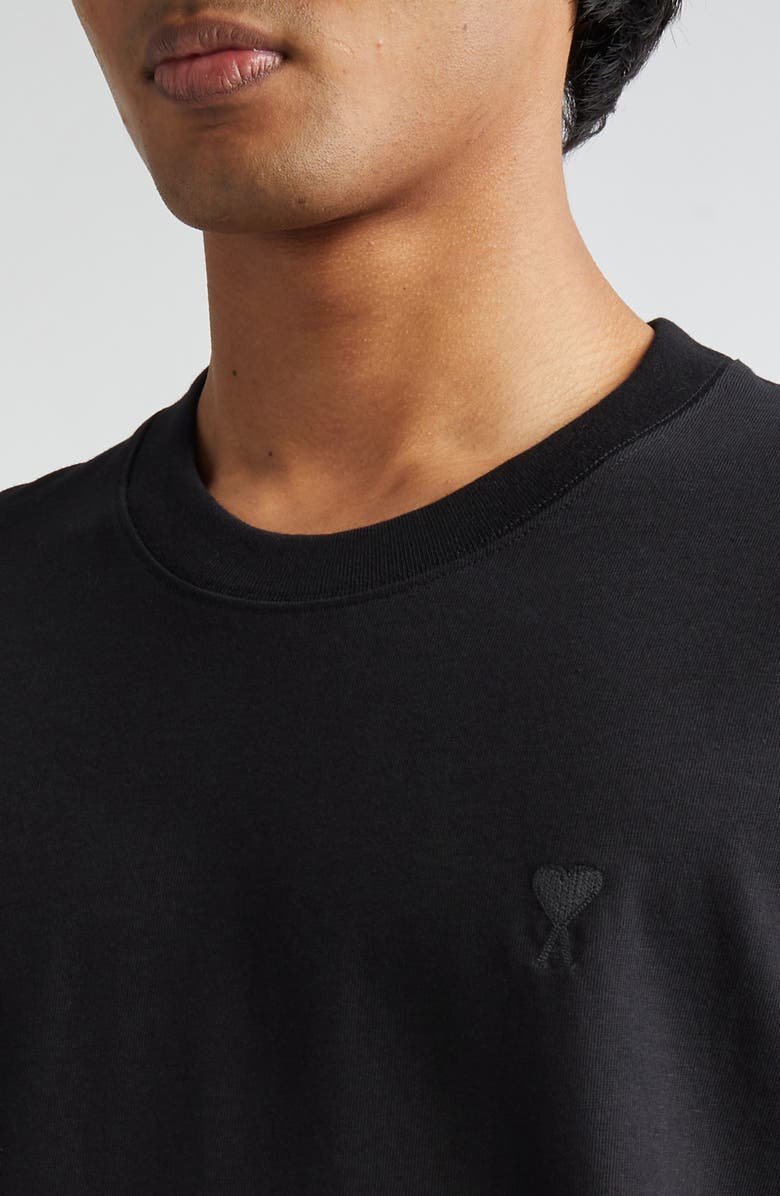 AMI PARIS Ami de Coeur Cotton T-Shirt, Alternate, color, Black