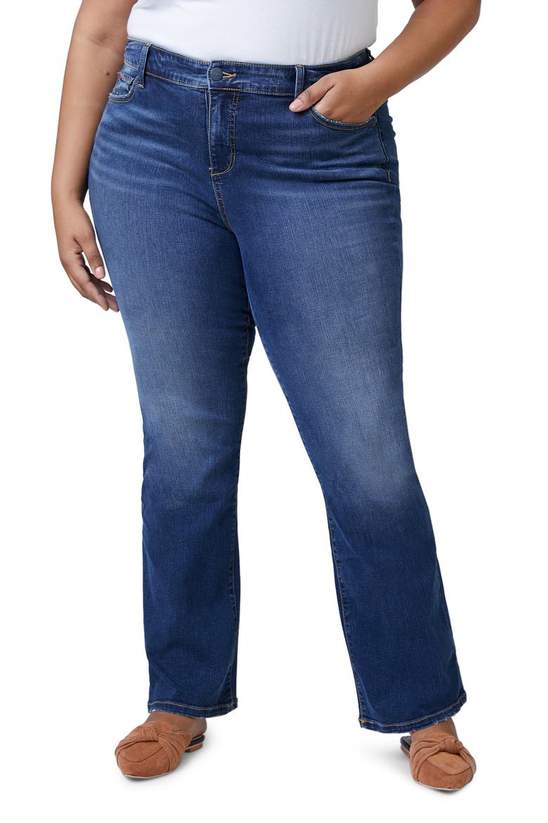 High Waist Bootcut Jeans, Main, color, DONNA