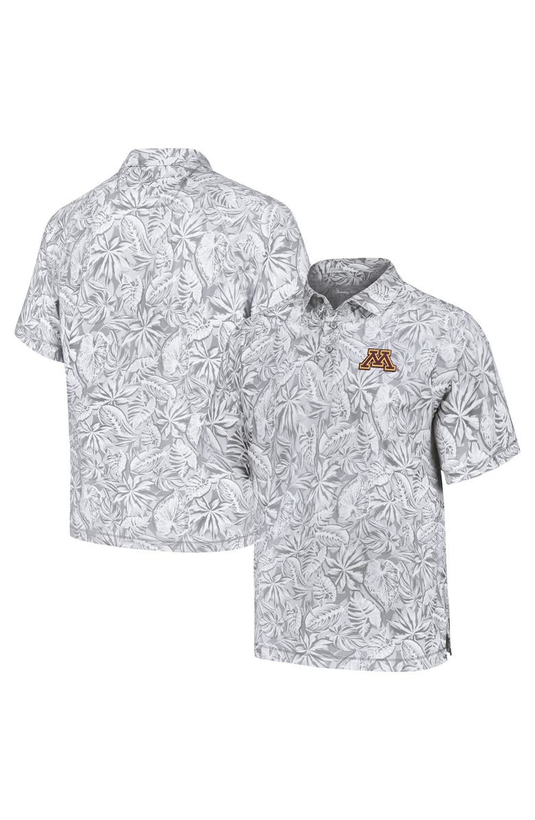 Tommy Bahama Men's Tommy Bahama Gray Minnesota Golden Gophers Tropical Score IslandZone Polo, Main, color, Gray