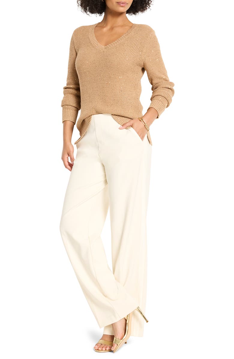 NIC+ZOE Lenox Wide Leg Stretch Pants, Alternate, color, Classic Cream