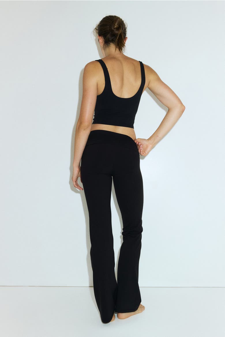 Low Waist Flared Sports Leggings With Softmove, Alternate, color, Black