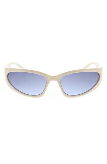 Bcbg 54mm Racer Wrap Sunglasses In White