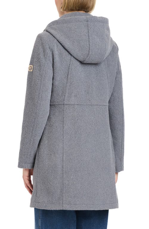 Vince Camuto Walking Coat With Removable Hood In Gray