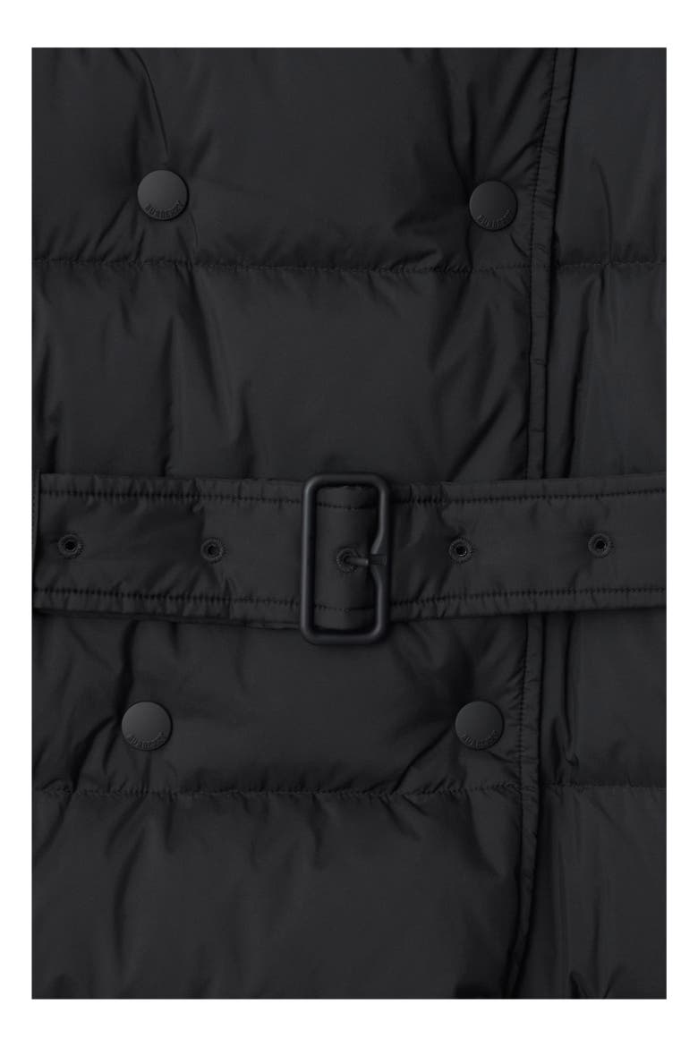 Short Nylon Hooded Puffer Coat, Alternate, color, Black