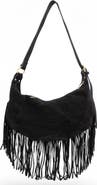 Bolsa Nova Dallas Suede Fringe Hobo