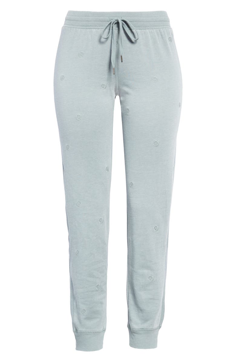 PJ Salvage Peace Embroidered Lounge Pants, Alternate, color,
