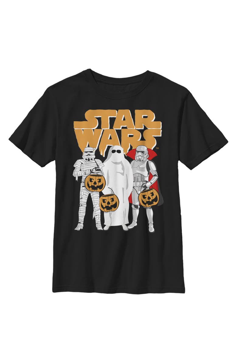 Star Wars: A New Hope Boy's Star Wars A New Hope Stormtrooper Halloween Costumes Graphic T-Shirt, Main, color, Black