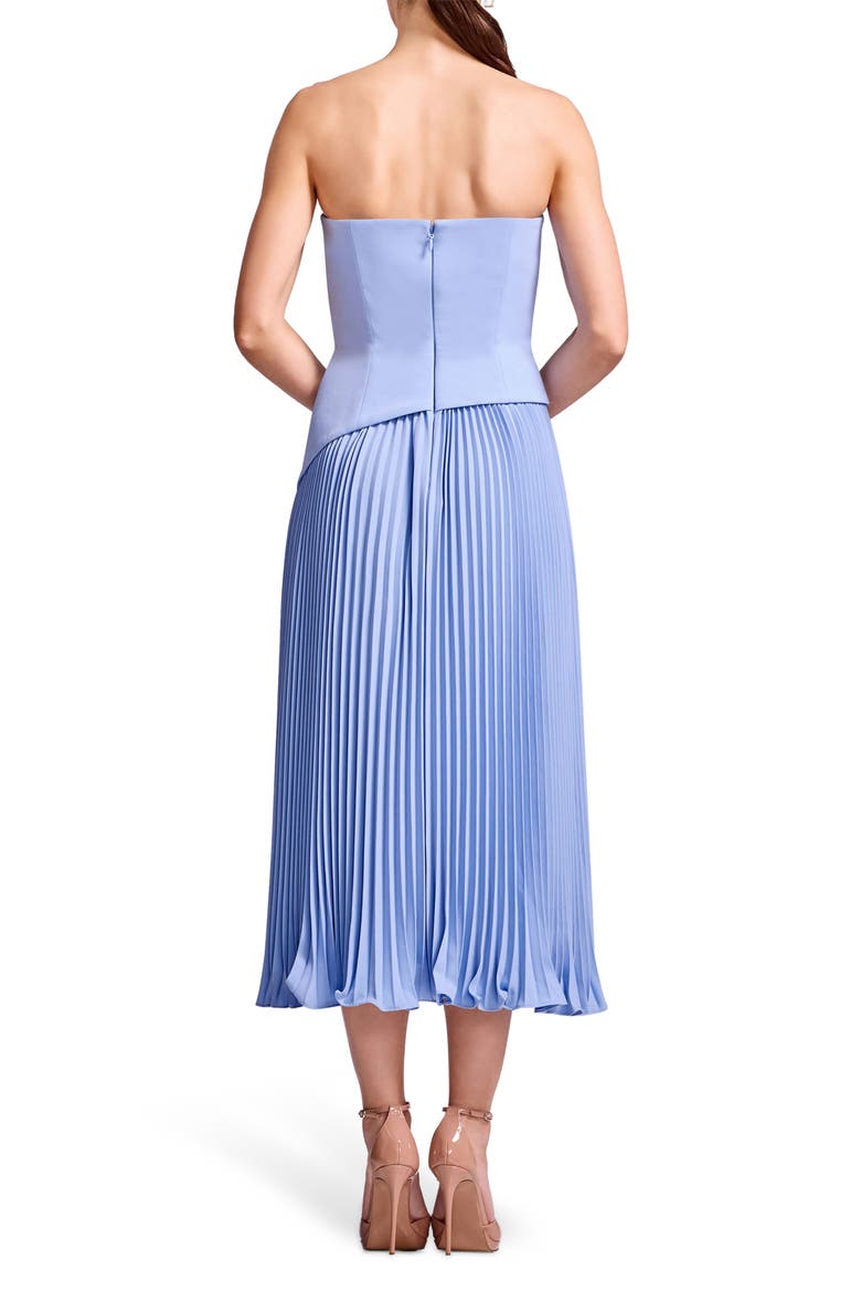 dion lee linear crepe pleat strapless dress Dion Lee - Linear Crepe Pleat Strapless Dress White